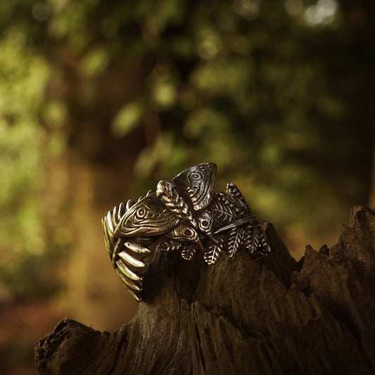 Keiko Bee 'Inspired By' Moth & Fern Ring