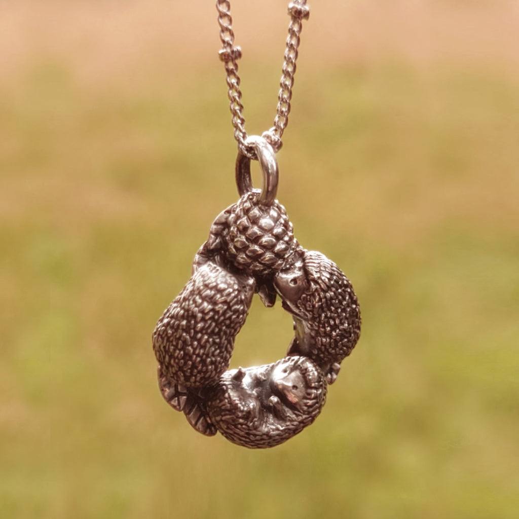 Keiko Bee 'Hedgehogs at Play' Pendant