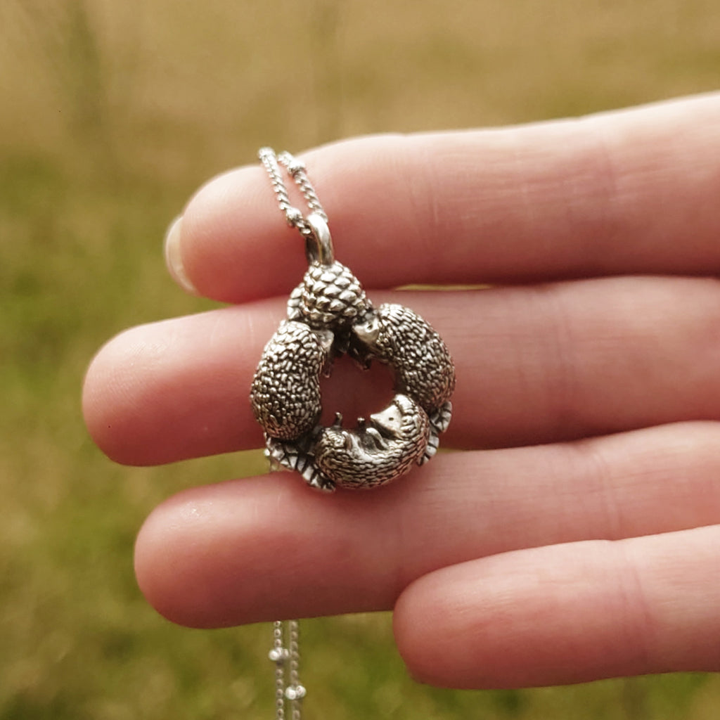 Keiko Bee 'Hedgehogs at Play' Pendant