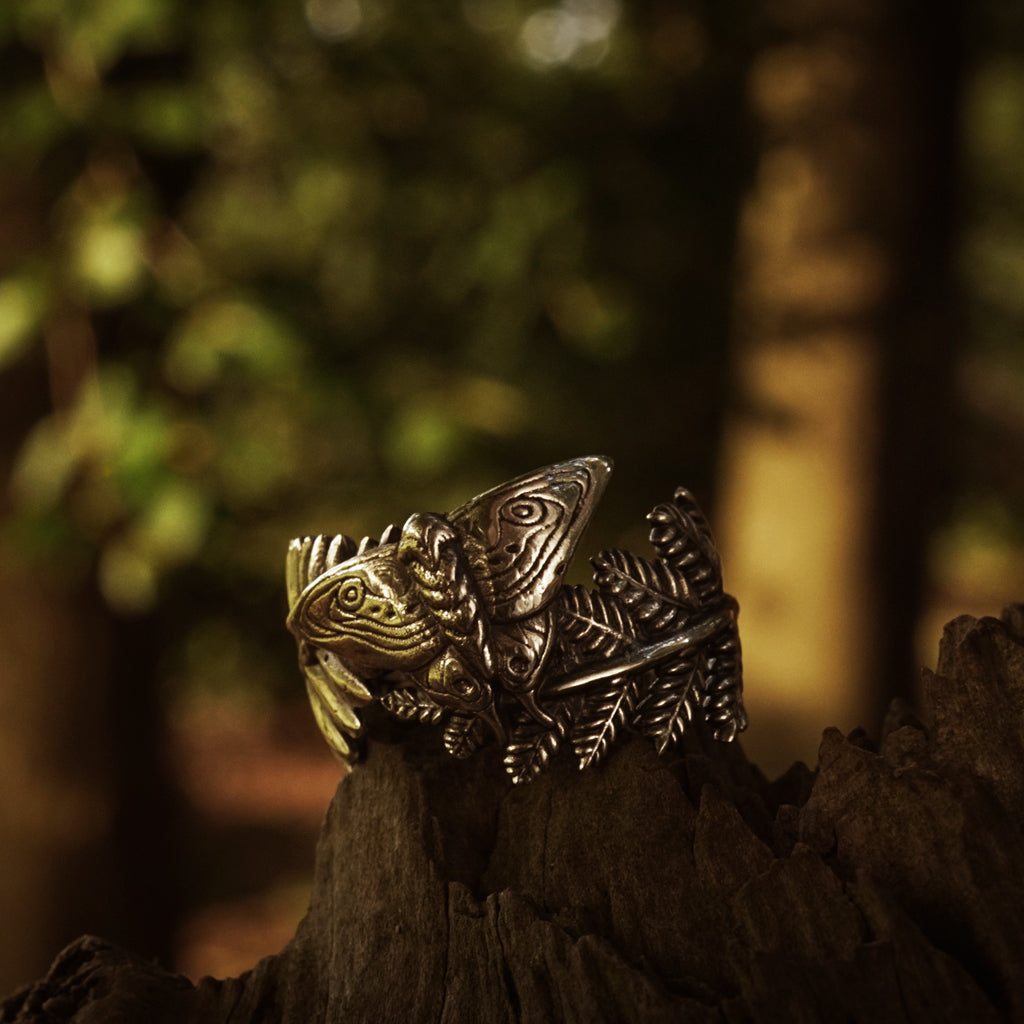 Keiko Bee 'Inspired By' Moth & Fern Ring
